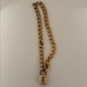 Custom made Louis Vuitton lock necklace